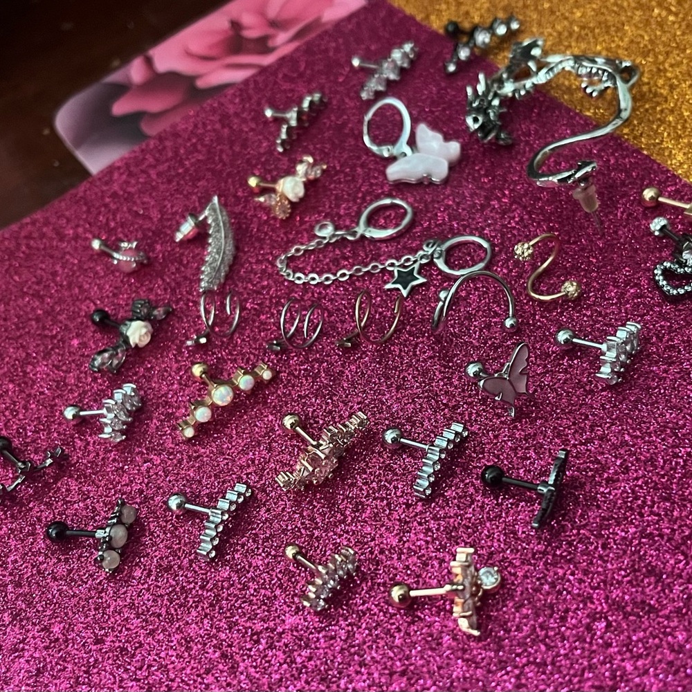 Massive unique earring collection
